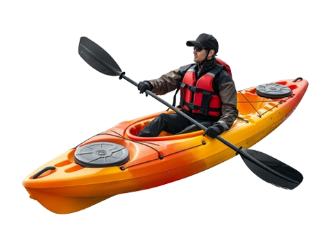 Kayak entre les îlots et lagons